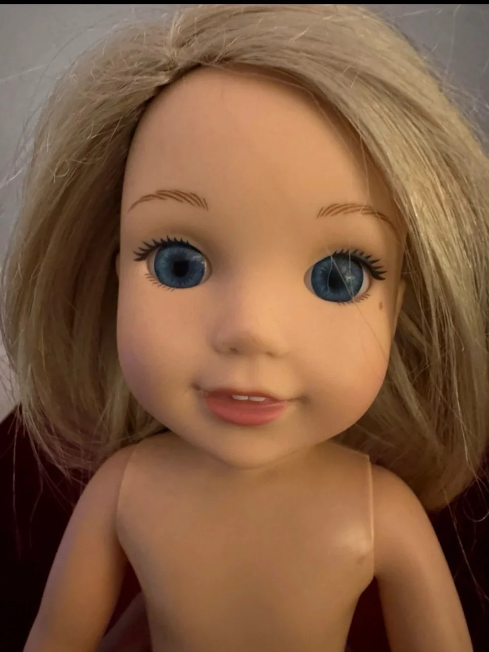 American Girl Doll  14” Wellie Wishers - Camille~  Blonde Hair Blue Eyes Nude